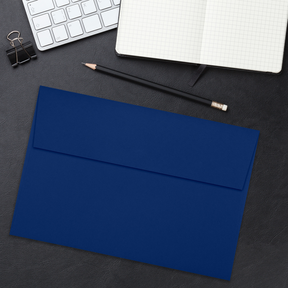 Navy Blue 32lb A10 Invitation Envelopes (6 x 9 1/2) with Peel & Seal