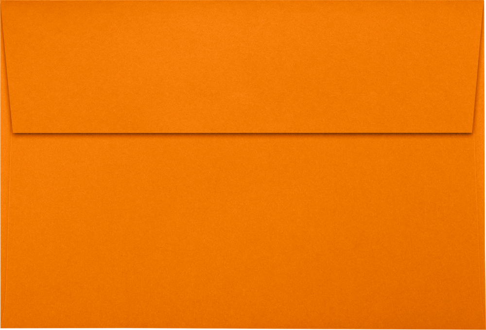 Mandarin Orange 32lb A10 Invitation Envelopes (6 x 9 1/2) with Peel & Seal