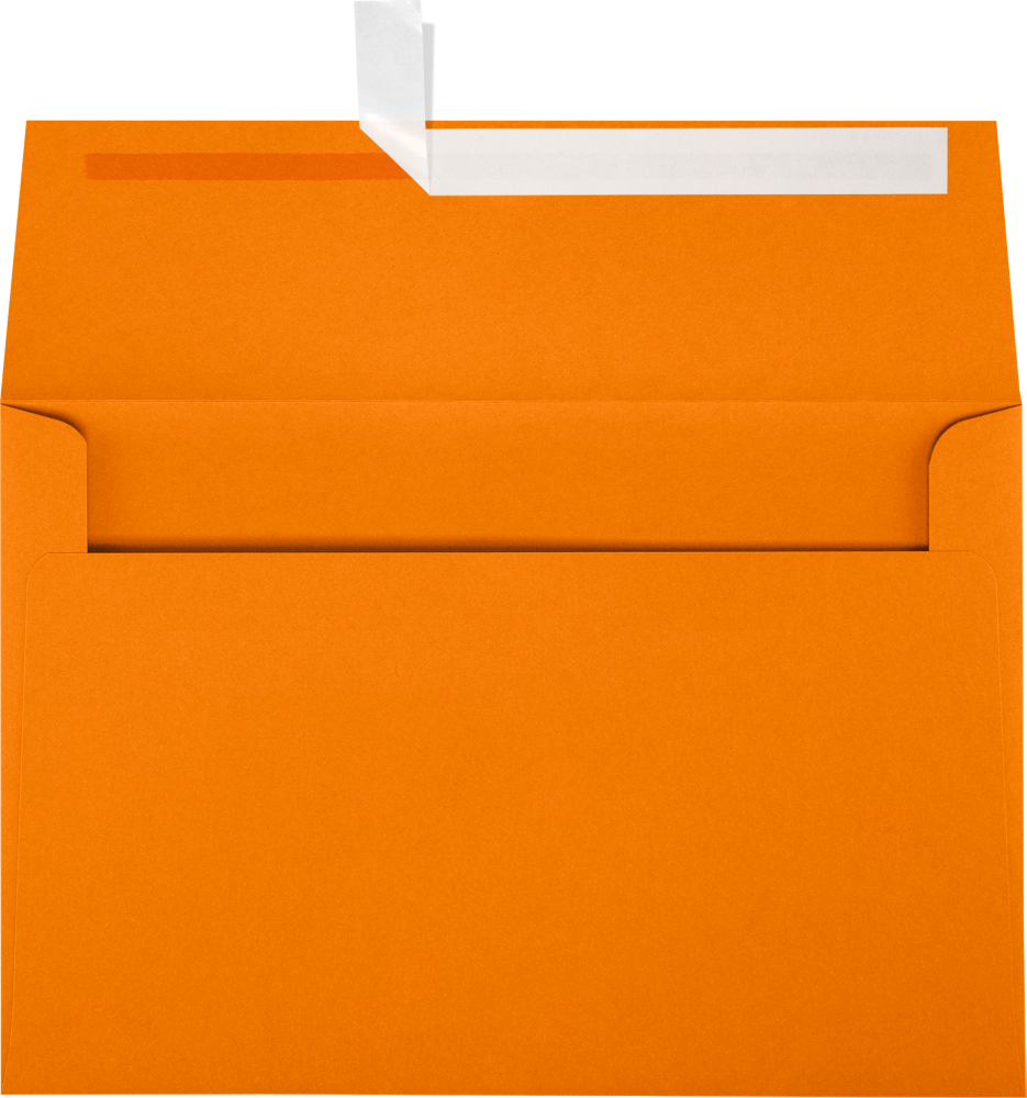 Mandarin Orange 32lb A10 Invitation Envelopes (6 x 9 1/2) with Peel & Seal