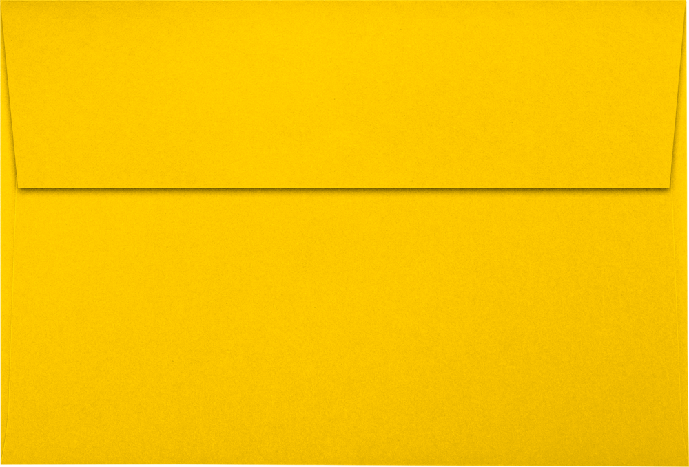 Sunflower Yellow 32lb A10 Invitation Envelopes (6 x 9 1/2) with Peel & Seal
