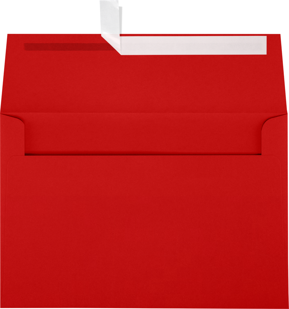 Red 32lb A10 Invitation Envelopes (6 x 9 1/2) with Peel & Seal