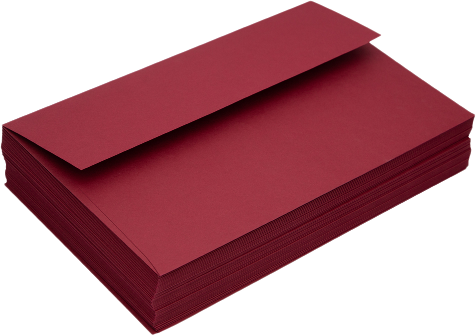 Garnet Dark Red 32lb A10 Invitation Envelopes (6 x 9 1/2) with Peel & Seal