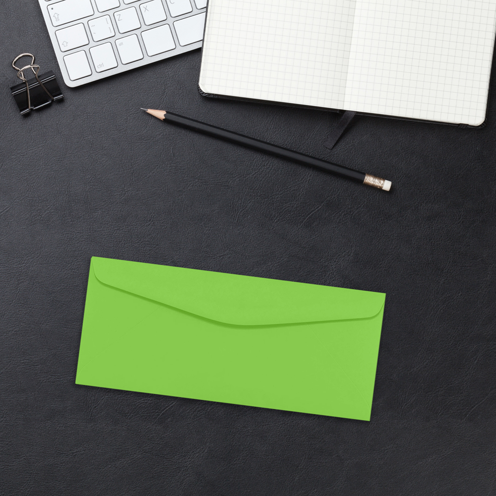 Lime Green 32lb #9 Regular Envelopes (3 7/8 x 8 7/8)