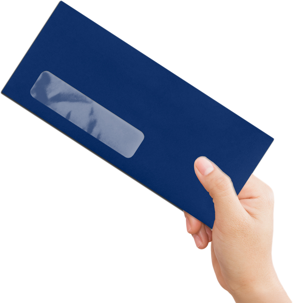 Navy Blue 32lb #10 Window Envelopes (4 1/8 x 9 1/2)