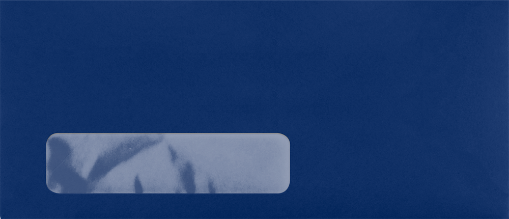 Navy Blue 32lb #10 Window Envelopes (4 1/8 x 9 1/2)