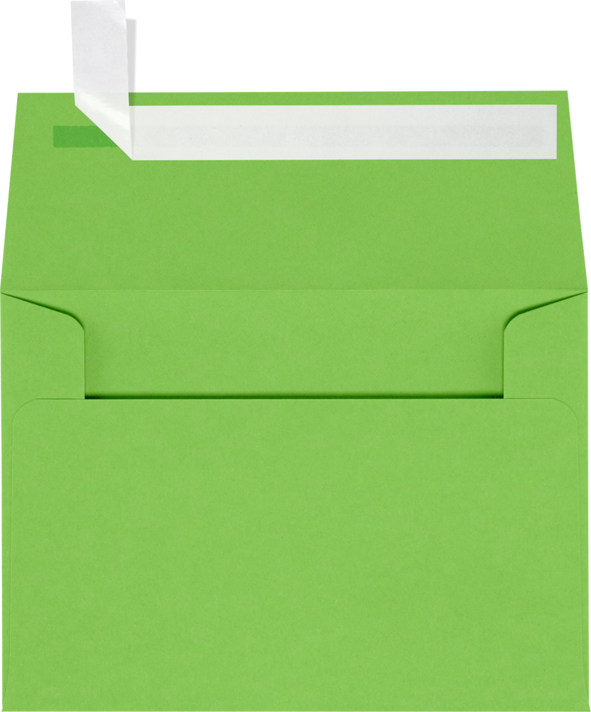 Lime Green 32lb A1 Invitation Envelopes (3 5/8 x 5 1/8) with Peel & Seal