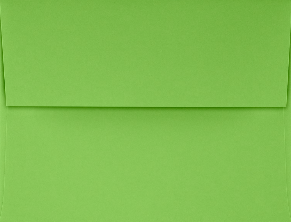 Lime Green 32lb A2 Invitation Envelopes (4 3/8 x 5 3/4) with Peel & Seal