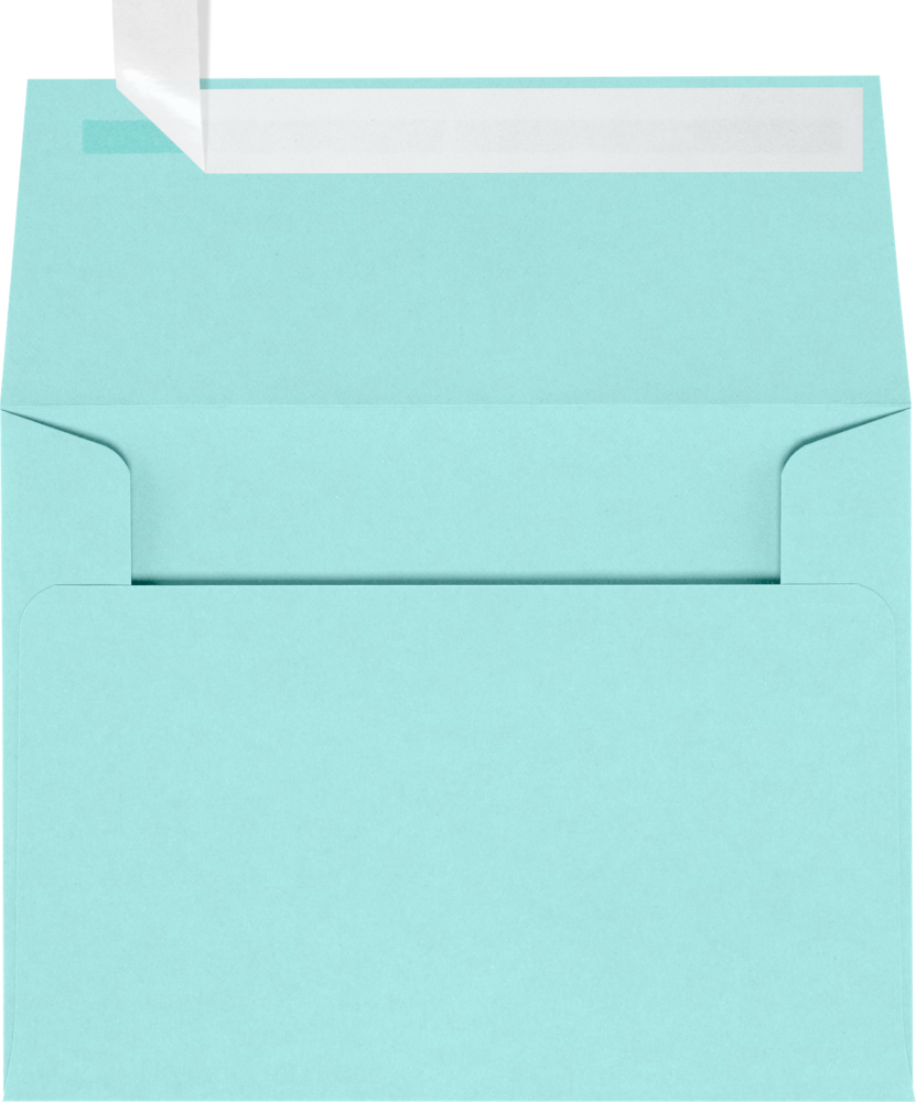 Seafoam Aqua Blue 32lb A2 Invitation Envelopes (4 3/8 x 5 3/4) with Peel & Seal
