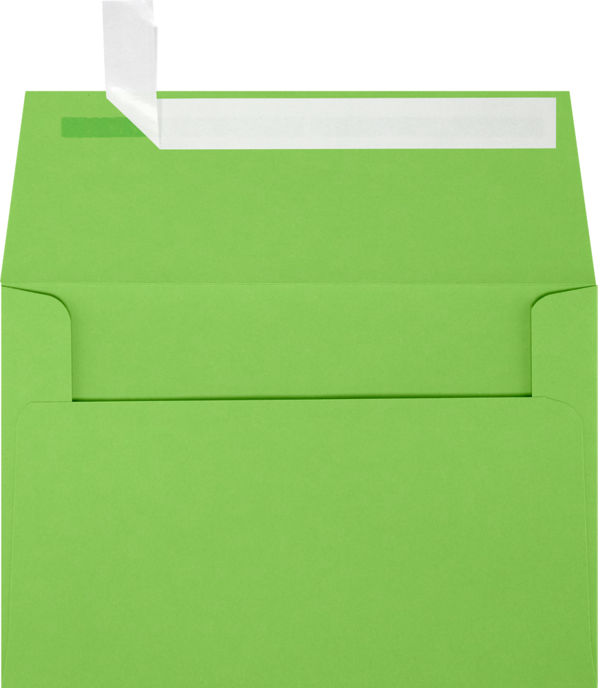 Lime Green 32lb A4 Invitation Envelopes (4 1/4 x 6 1/4) with Peel & Seal