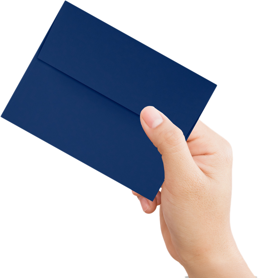 Navy Blue 32lb A4 Invitation Envelopes (4 1/4 x 6 1/4) with Peel & Seal