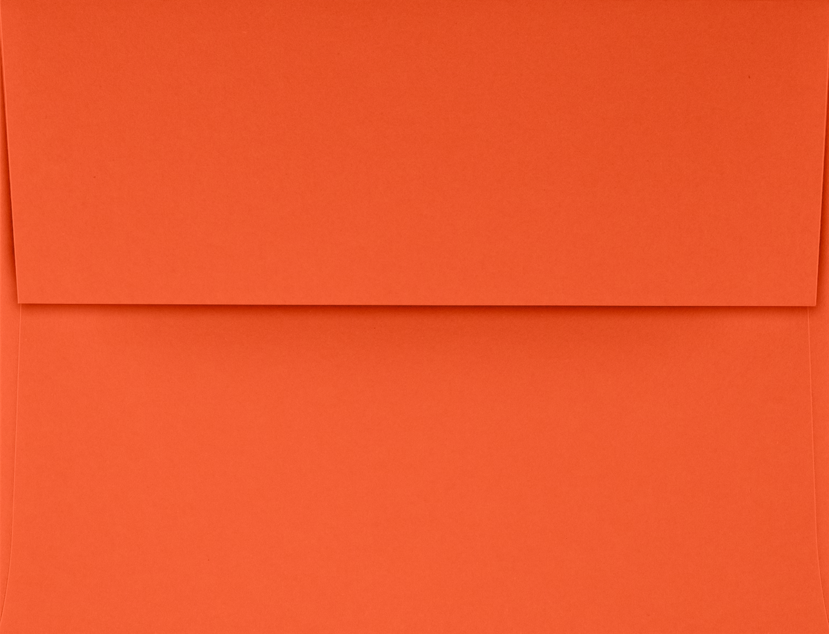 Mandarin Orange 32lb A4 Invitation Envelopes (4 1/4 x 6 1/4) with Peel & Seal