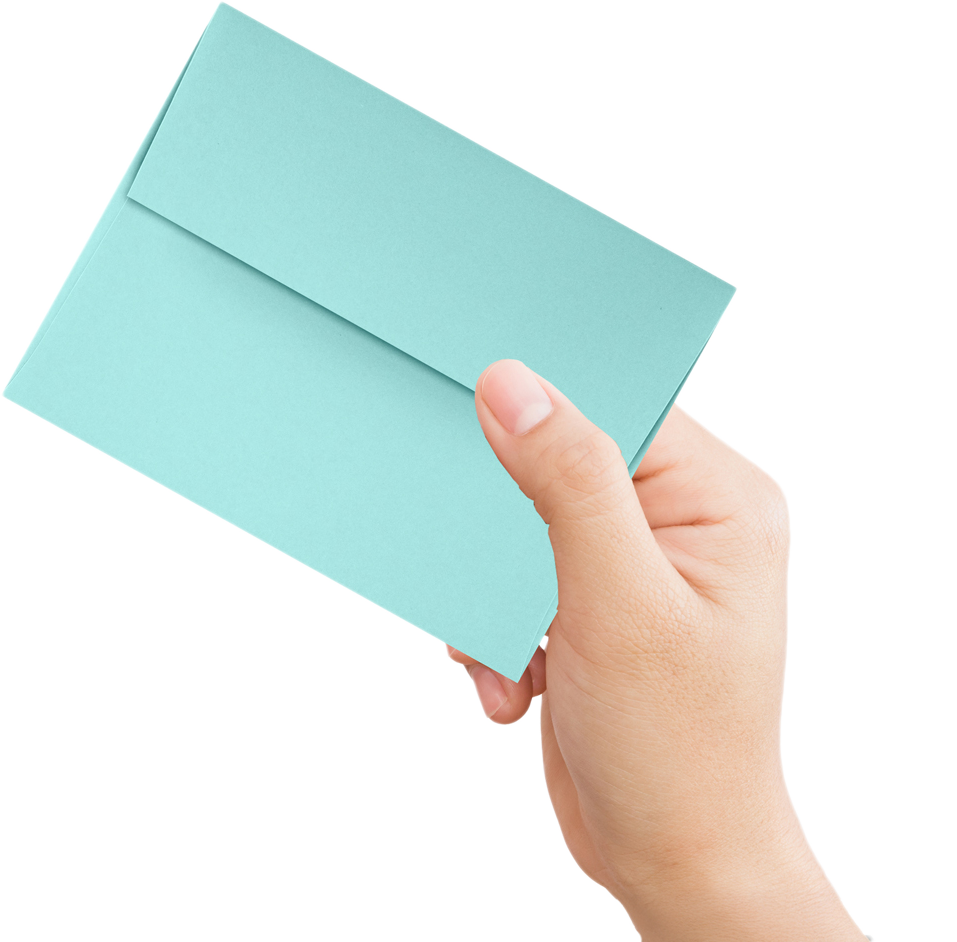 Seafoam Aqua Blue 32lb A4 Invitation Envelopes (4 1/4 x 6 1/4) with Peel & Seal