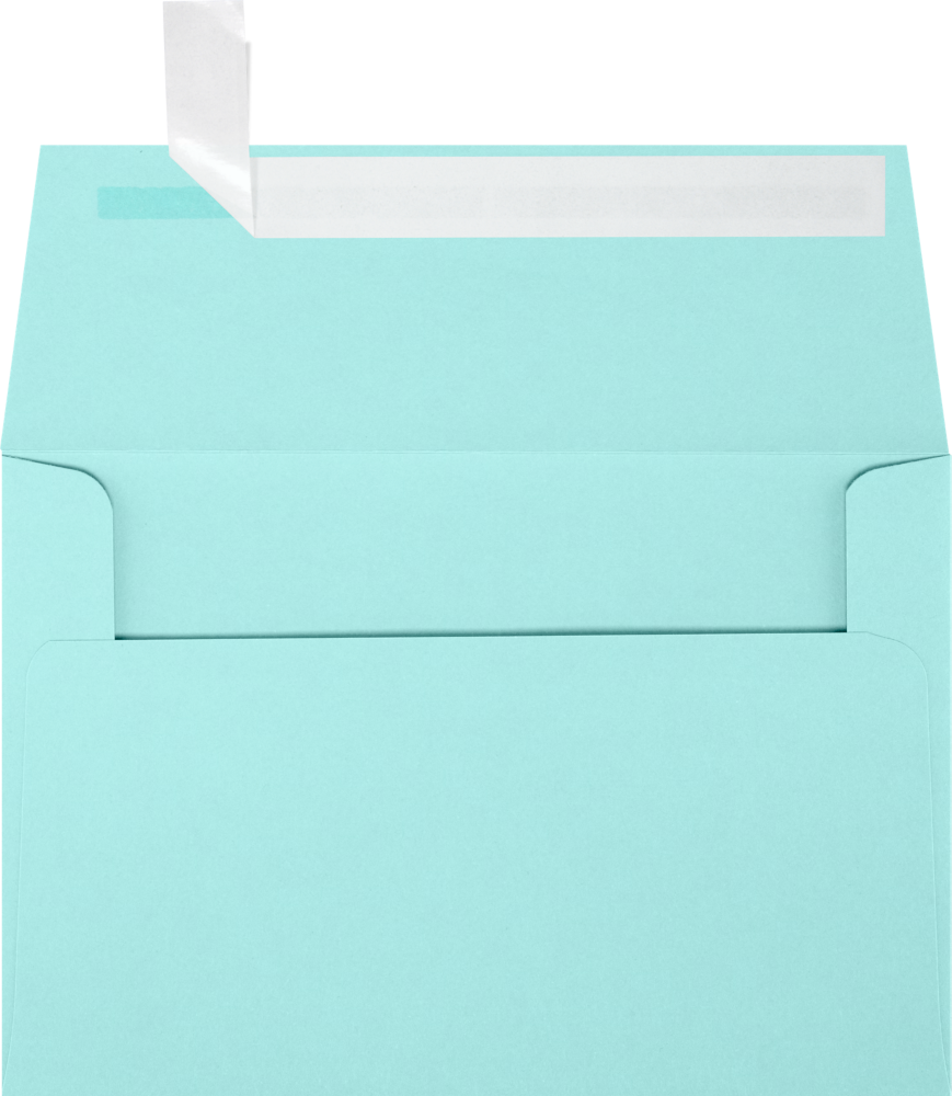 Seafoam Aqua Blue 32lb A4 Invitation Envelopes (4 1/4 x 6 1/4) with Peel & Seal