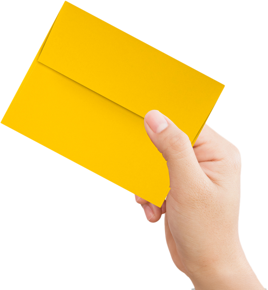 Sunflower Yellow 32lb A4 Invitation Envelopes (4 1/4 x 6 1/4) with Peel & Seal