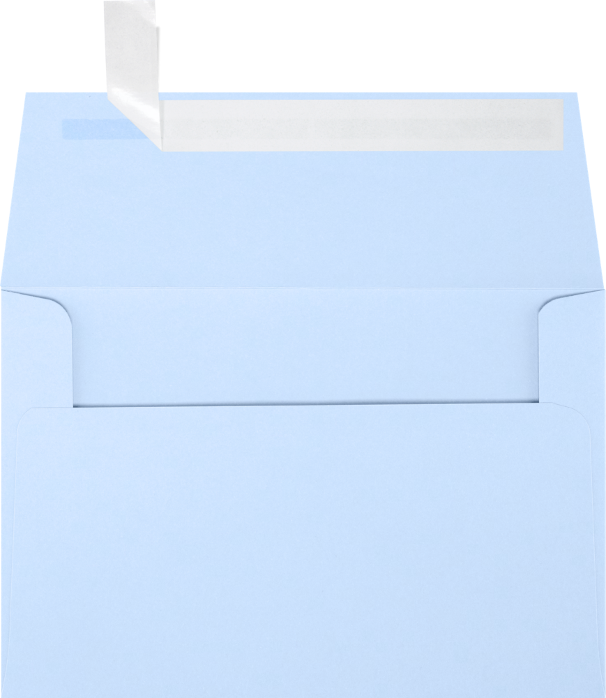 Baby Blue 32lb A4 Invitation Envelopes (4 1/4 x 6 1/4) with Peel & Seal