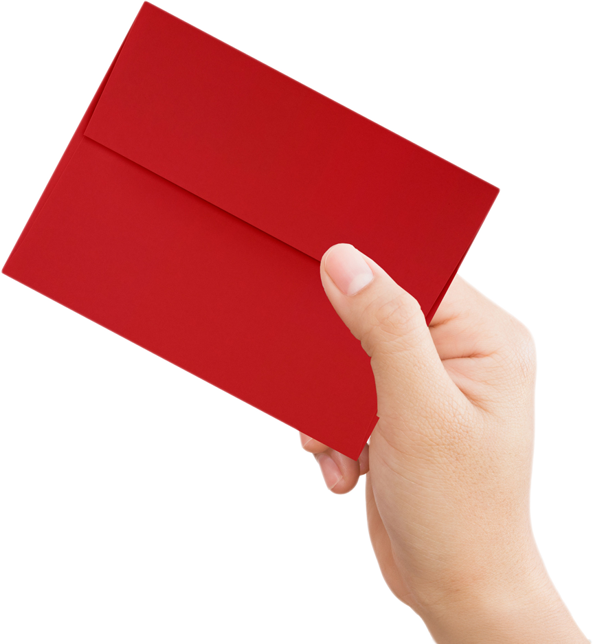 Red 32lb A4 Invitation Envelopes (4 1/4 x 6 1/4) with Peel & Seal