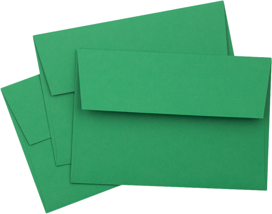 Holiday Green 32lb A4 Invitation Envelopes (4 1/4 x 6 1/4) with Peel & Seal