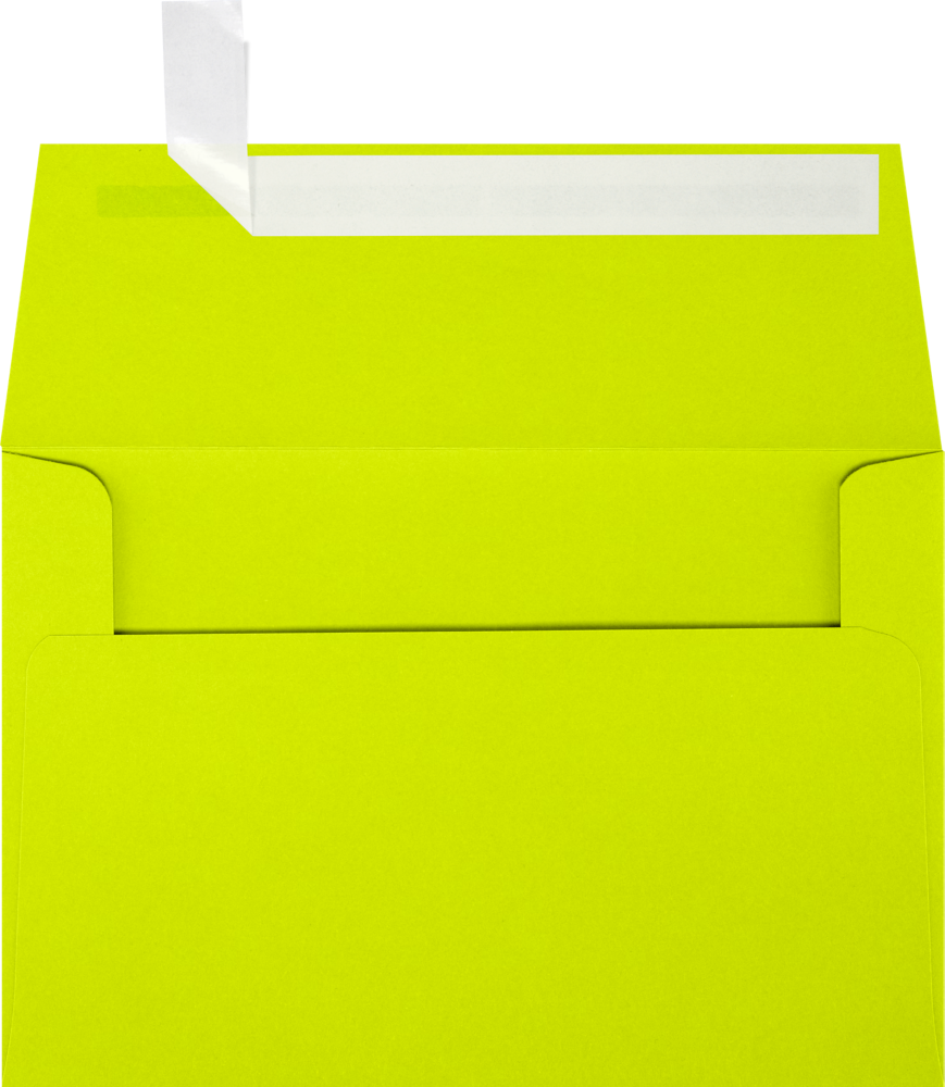 Wasabi Lime Green 32lb A4 Invitation Envelopes (4 1/4 x 6 1/4) with Peel & Seal