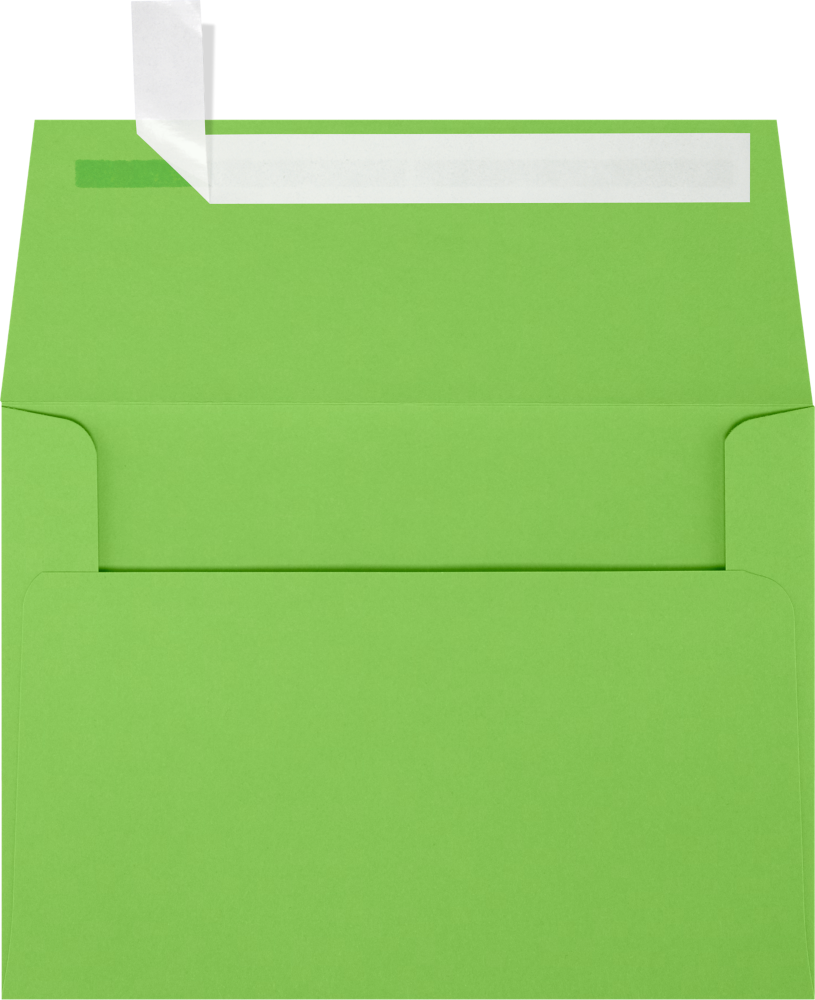 Lime Green 32lb A6 Invitation Envelopes (4 3/4 x 6 1/2) with Peel & Seal