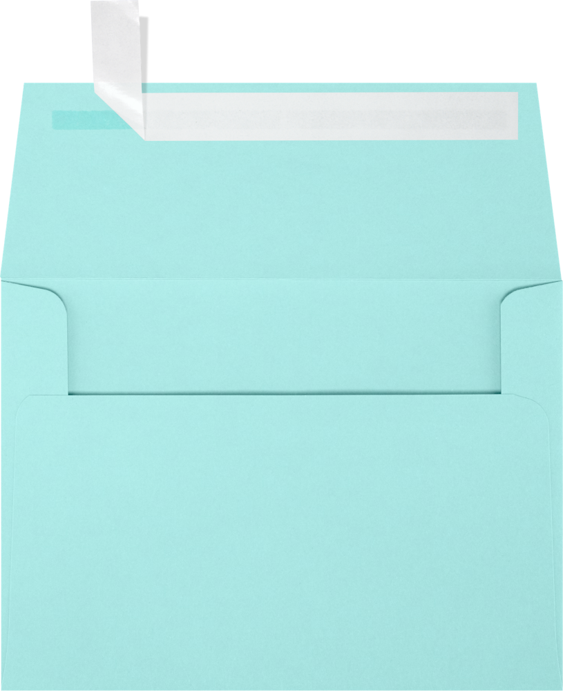 Seafoam Aqua Blue 32lb A6 Invitation Envelopes (4 3/4 x 6 1/2) with Peel & Seal
