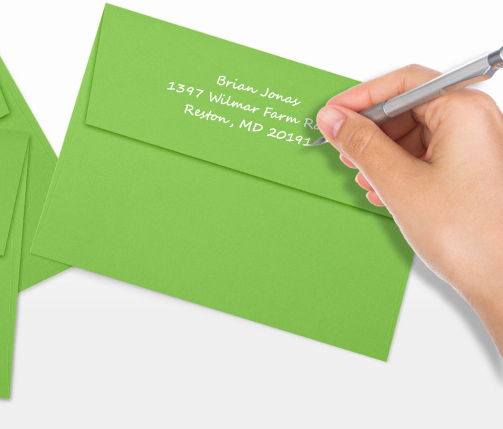 Lime Green 32lb A7 Invitation Envelopes (5 1/4 x 7 1/4) with Peel & Seal