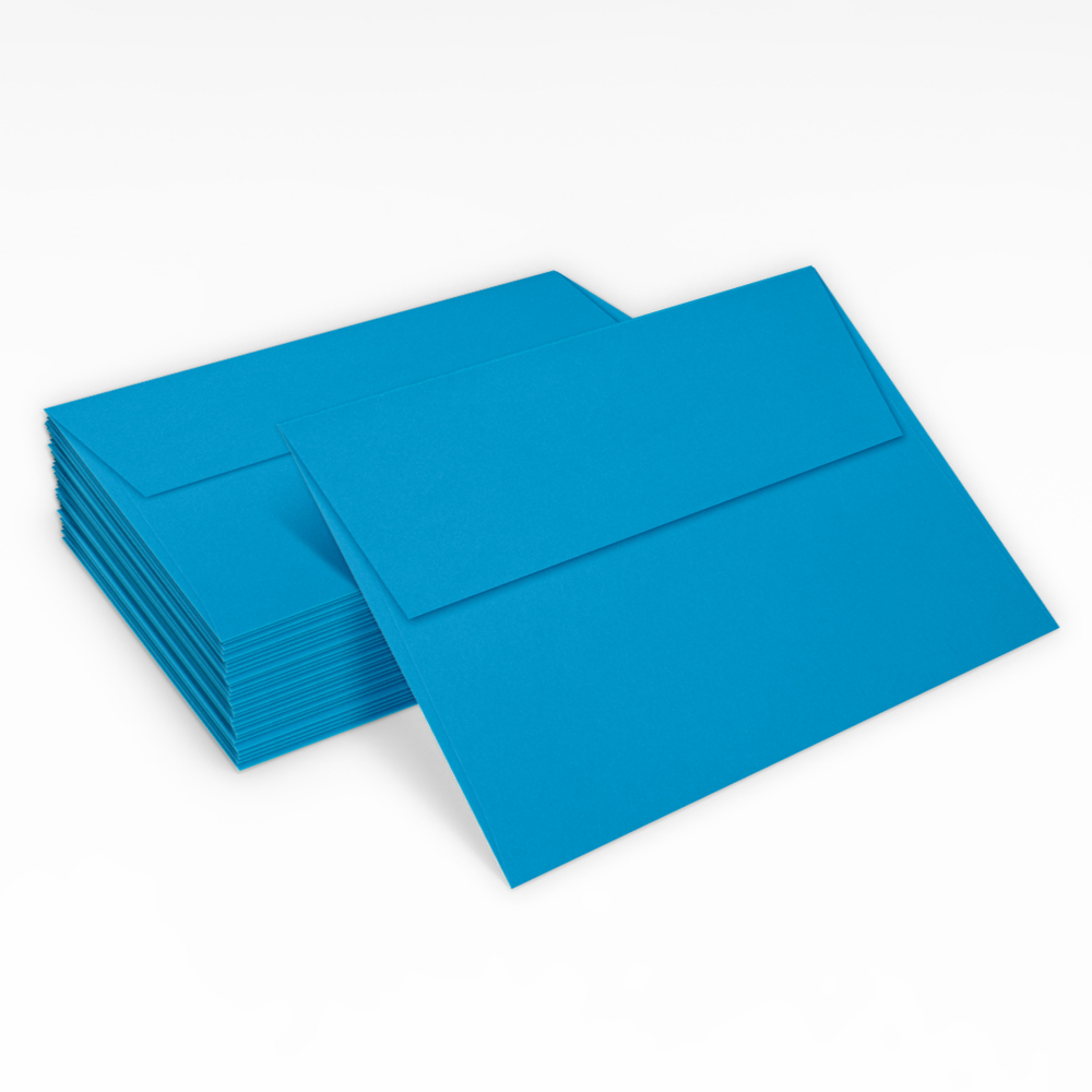 Pool Blue 32lb A7 Invitation Envelopes (5 1/4 x 7 1/4) with Peel & Seal