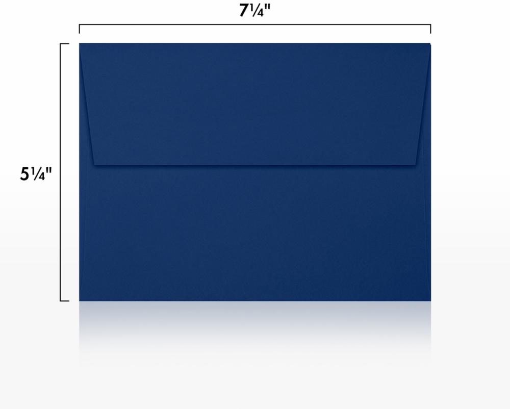 Navy Blue 32lb A7 Invitation Envelopes (5 1/4 x 7 1/4) with Peel & Seal