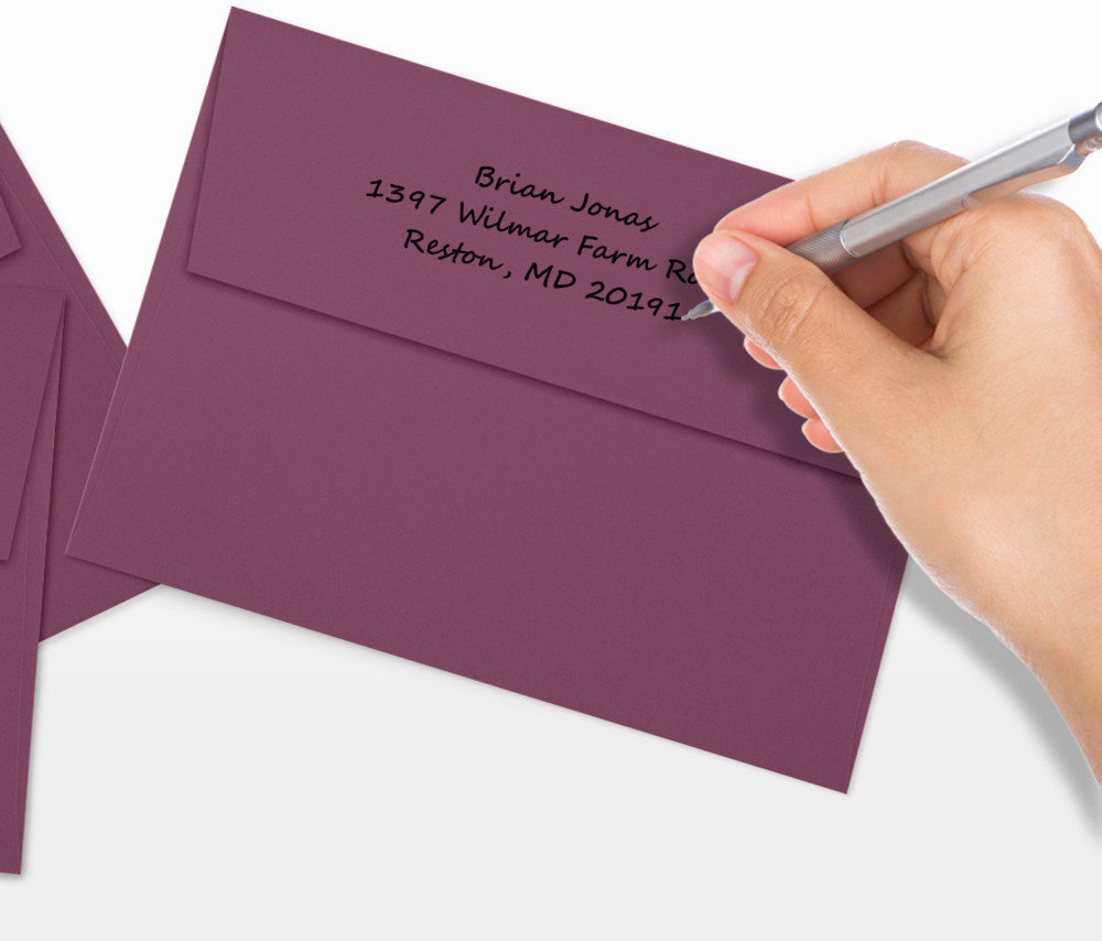 Vintage Plum Purple 32lb A7 Invitation Envelopes (5 1/4 x 7 1/4) with Peel & Seal