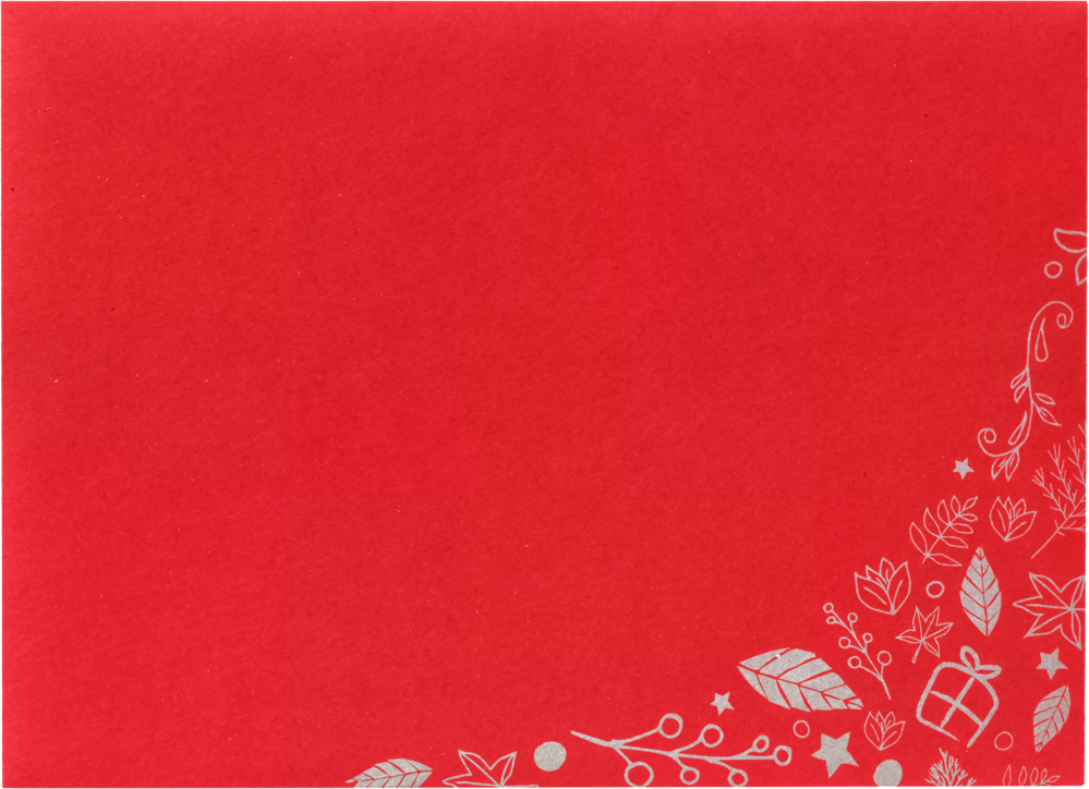 Ruby Red with Holiday Leaves 32lb A7 Invitation Envelopes (5 1/4 x 7 1/4) with Peel & Seal