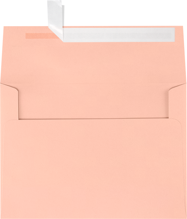 Blush Pink 32lb A7 Invitation Envelopes (5 1/4 x 7 1/4) with Peel & Seal