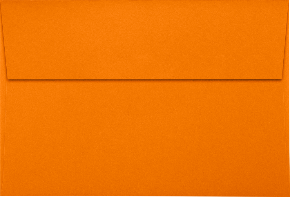 Mandarin Orange 32lb A8 Invitation Envelopes (5 1/2 x 8 1/8) with Peel & Seal