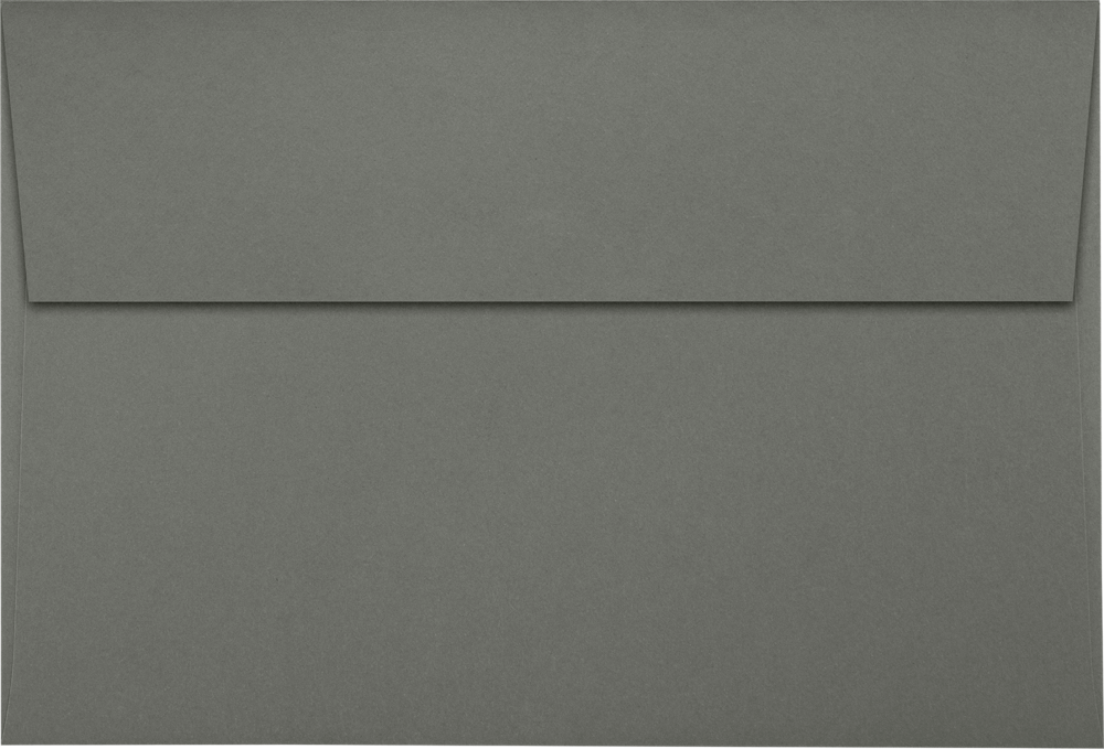 Dark Smoke Gray 32lb A8 Invitation Envelopes (5 1/2 x 8 1/8) with Peel & Seal