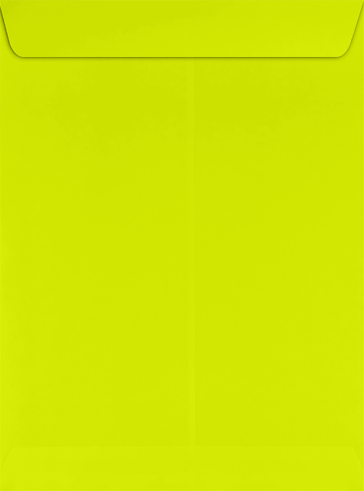 Wasabi Lime Green 32lb 9 x 12 Open End Envelopes with Peel & Seal