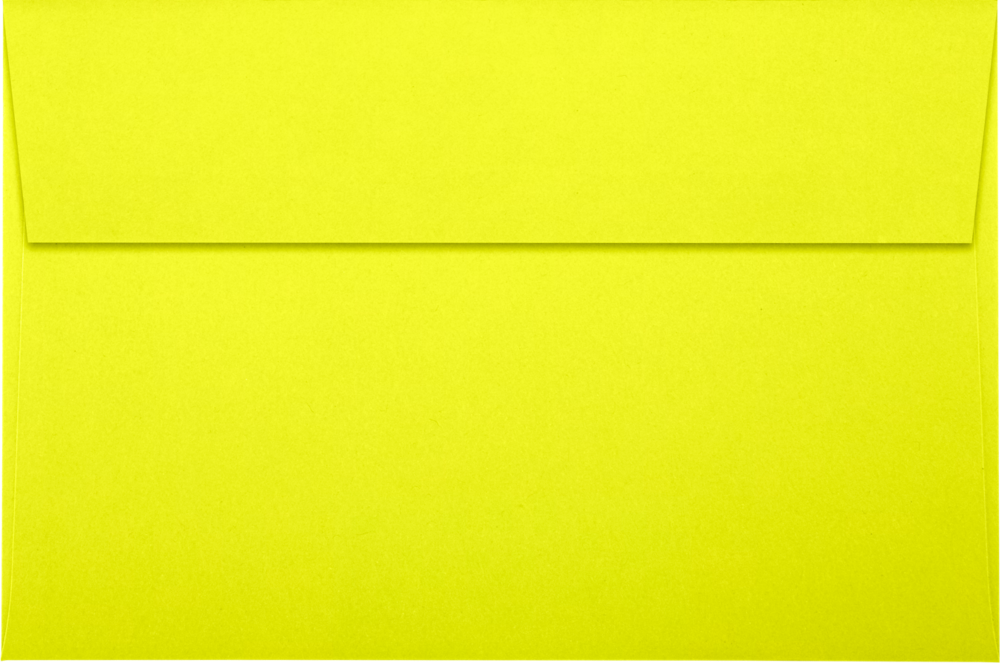 Citrus Yellow 32lb A9 Invitation Envelopes (5 3/4 x 8 3/4) with Peel & Seal