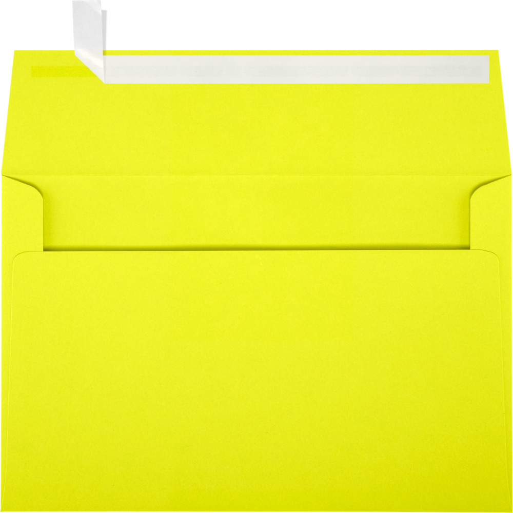 Citrus Yellow 32lb A9 Invitation Envelopes (5 3/4 x 8 3/4) with Peel & Seal