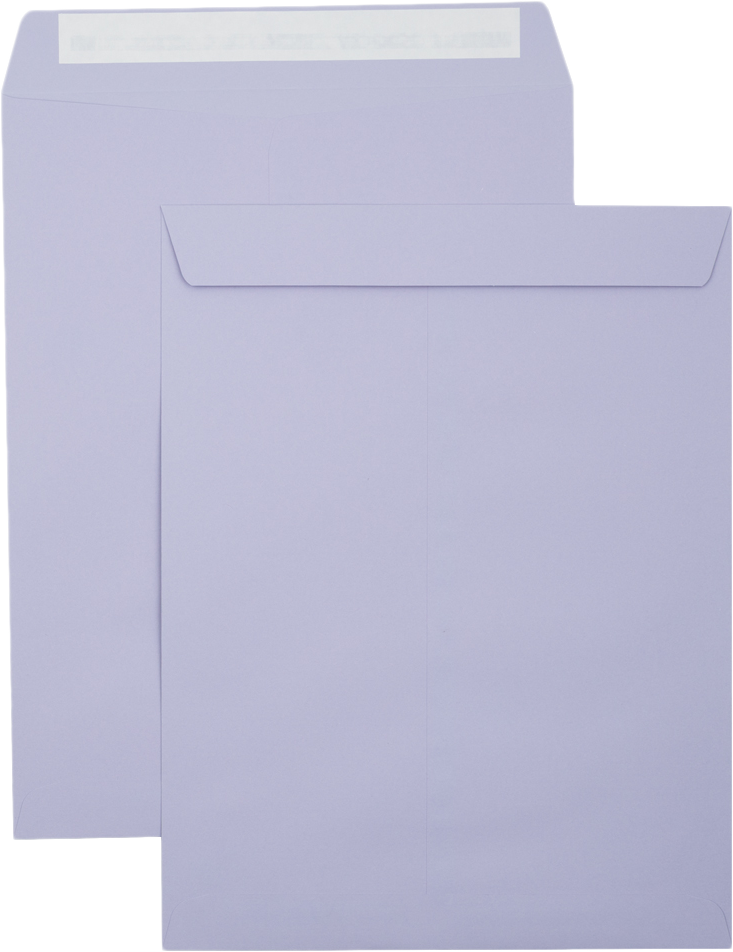 Light Purple Lilac 32lb 10 x 13 Open End Envelopes with Peel & Seal