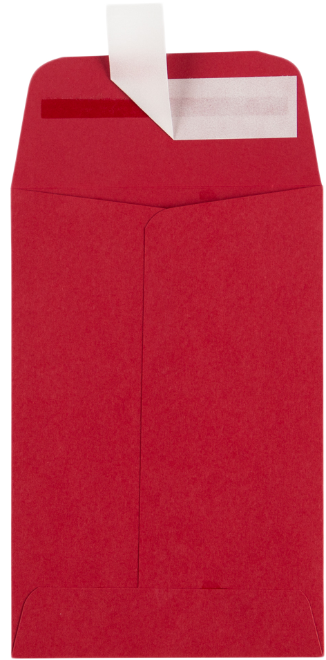 Red 32lb #4 Coin Envelopes (3 x 4 1/2)
