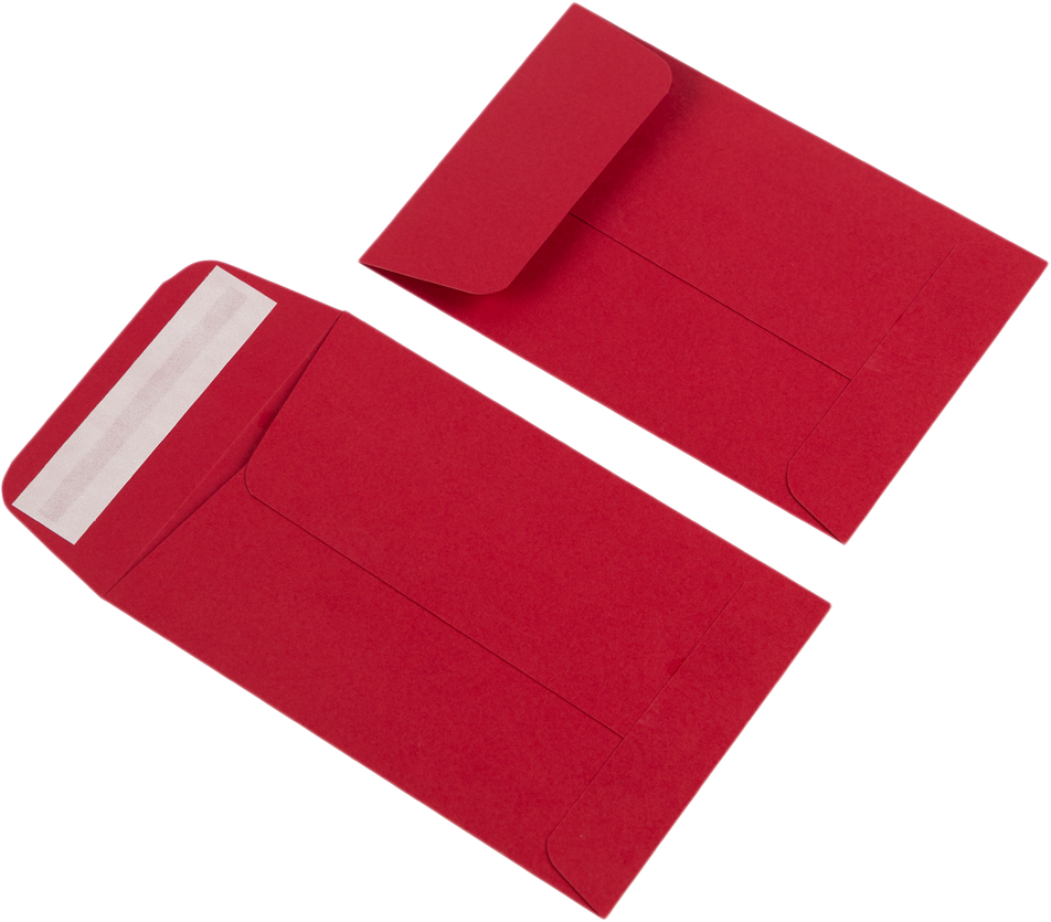 Red 32lb #4 Coin Envelopes (3 x 4 1/2)