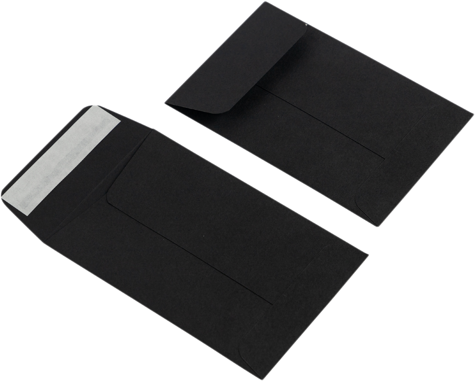 Smooth Midnight Black 32lb #4 Coin Envelopes (3 x 4 1/2)