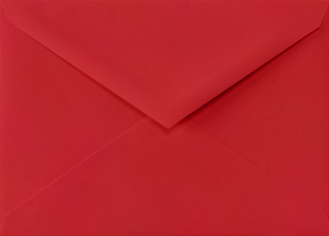 Red 32lb 5 1/2 BAR V Flap Envelopes (4 3/8 x 5 3/4)