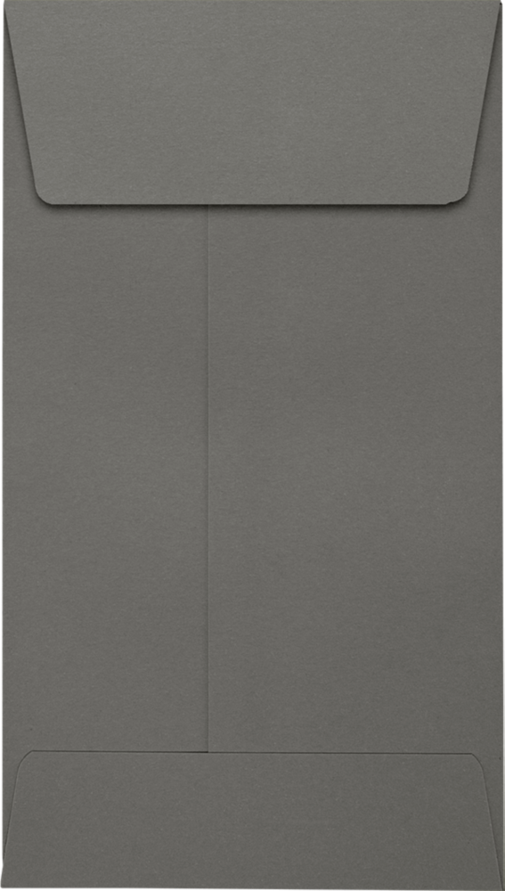 Dark Smoke Gray 32lb #5 1/2 Coin Envelopes (3 1/8 x 5 1/2) with Peel & Seal