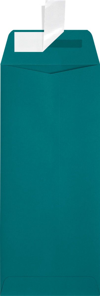 Teal Blue 32lb #10 Policy Envelopes (4 1/8 x 9 1/2) with Peel & Seal