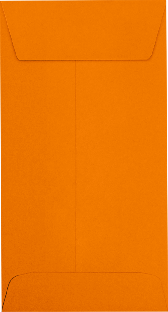 Mandarin Orange 32lb #7 Coin Envelopes (3 1/2 x 6 1/2) with Peel & Seal
