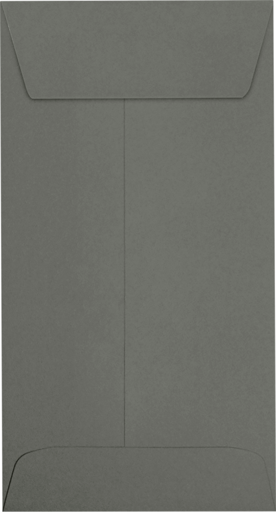 Dark Smoke Gray 32lb #7 Coin Envelopes (3 1/2 x 6 1/2) with Peel & Seal