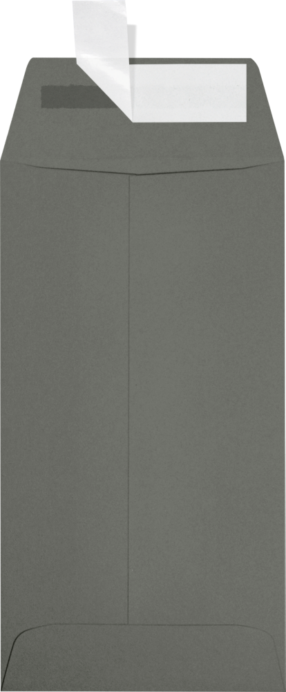 Dark Smoke Gray 32lb #7 Coin Envelopes (3 1/2 x 6 1/2) with Peel & Seal