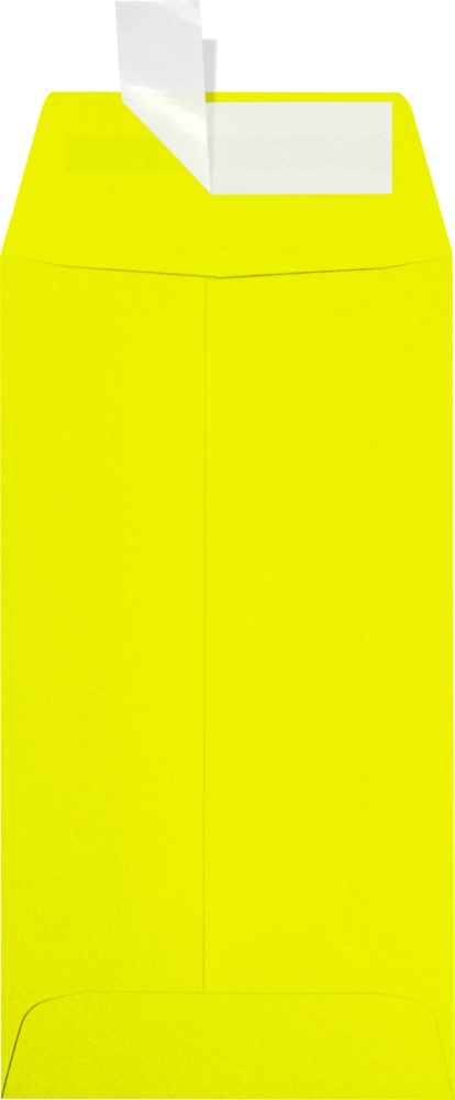 Citrus Yellow 32lb #7 Coin Envelopes (3 1/2 x 6 1/2) with Peel & Seal