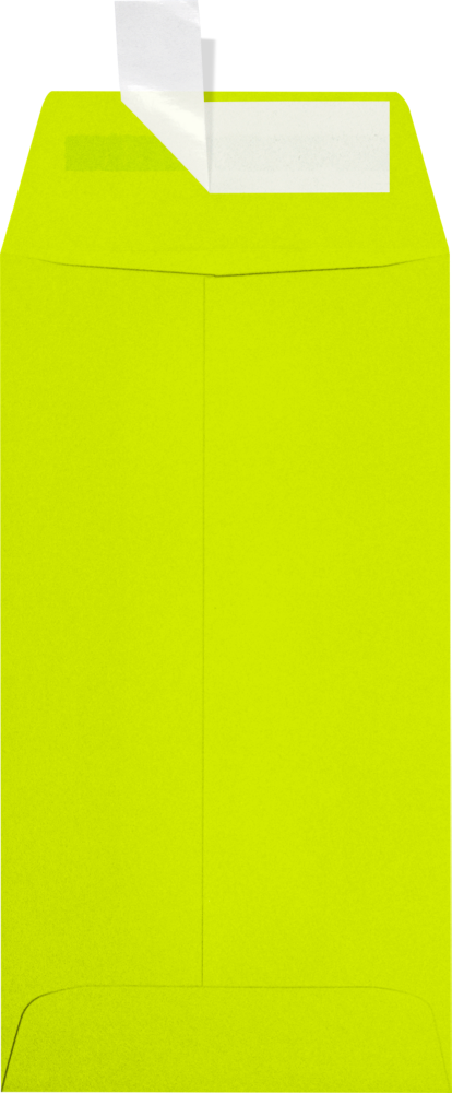 Wasabi Lime Green 32lb #7 Coin Envelopes (3 1/2 x 6 1/2) with Peel & Seal