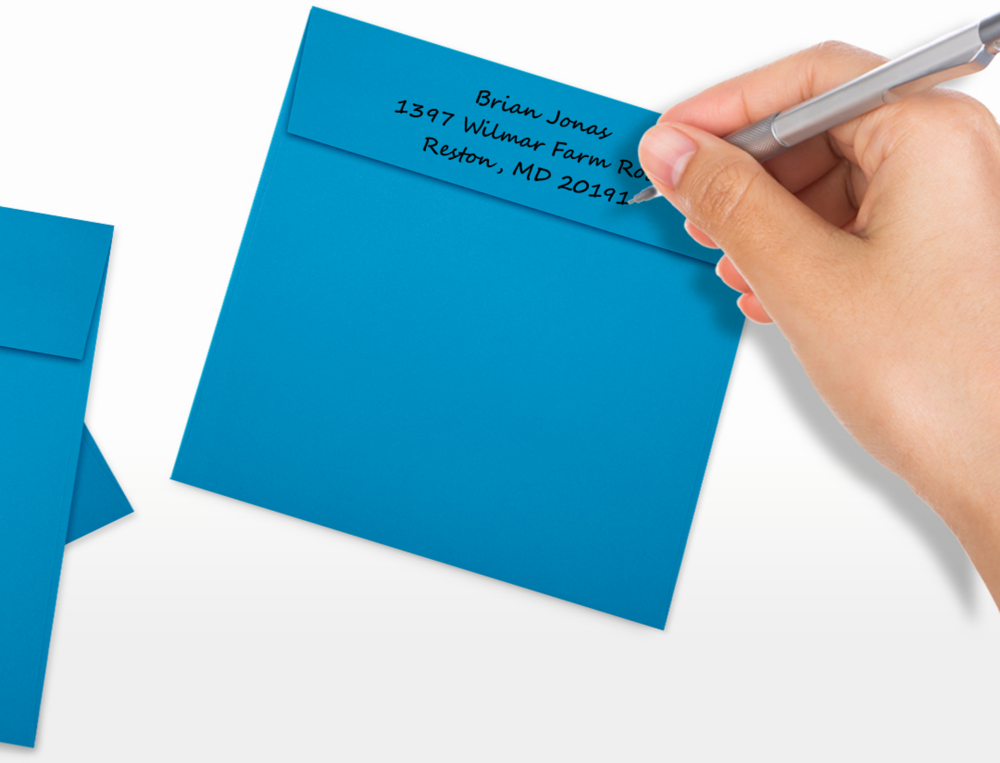Pool Blue 32lb 5 x 5 Square Envelopes with Peel & Seal