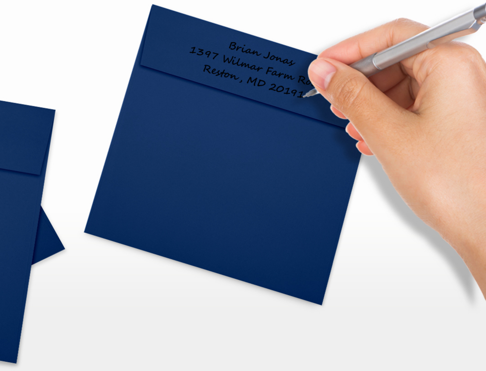 Navy Blue 32lb 5 1/4 x 5 1/4 Square Envelopes with Peel & Seal