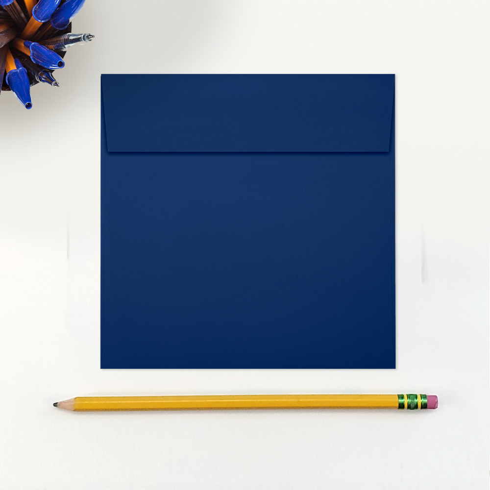 Navy Blue 32lb 5 1/4 x 5 1/4 Square Envelopes with Peel & Seal